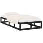 vidaXL Estructura cama madera maciza individual negro 75x190 cm vidaXL Estructura cama madera maciza individual negro 75x190 cm