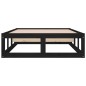 vidaXL Estructura cama madera maciza individual negro 75x190 cm vidaXL Estructura cama madera maciza individual negro 75x190 cm