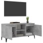 vidaXL Mueble de TV con patas metal gris hormigón 103,5x35x50 cm vidaXL Mueble de TV con patas metal gris hormigón 103,5x35x50 cm