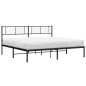 vidaXL Estructura de cama con cabecero metal negro 180x200 cm vidaXL Estructura de cama con cabecero metal negro 180x200 cm