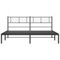 vidaXL Estructura de cama con cabecero metal negro 180x200 cm vidaXL Estructura de cama con cabecero metal negro 180x200 cm