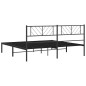 vidaXL Estructura de cama con cabecero metal negro 180x200 cm vidaXL Estructura de cama con cabecero metal negro 180x200 cm
