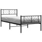 vidaXL Estructura de cama con cabecero y estribo metal negro 80x200 cm vidaXL Estructura de cama con cabecero y estribo metal negro 80x200 cm
