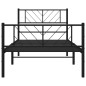 vidaXL Estructura de cama con cabecero y estribo metal negro 80x200 cm vidaXL Estructura de cama con cabecero y estribo metal negro 80x200 cm
