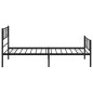 vidaXL Estructura de cama con cabecero y estribo metal negro 80x200 cm vidaXL Estructura de cama con cabecero y estribo metal negro 80x200 cm