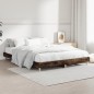 vidaXL Estructura de cama madera contrachapada roble ahumado 140x190cm vidaXL Estructura de cama madera contrachapada roble ahumado 140x190cm