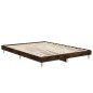 vidaXL Estructura de cama madera contrachapada roble ahumado 140x190cm vidaXL Estructura de cama madera contrachapada roble ahumado 140x190cm