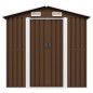 vidaXL Caseta de almacenamiento jardín acero marrón 204x132x186 cm vidaXL Caseta de almacenamiento jardín acero marrón 204x132x186 cm