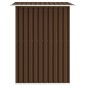 vidaXL Caseta de almacenamiento jardín acero marrón 204x132x186 cm vidaXL Caseta de almacenamiento jardín acero marrón 204x132x186 cm