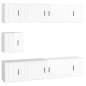 vidaXL Set de muebles de TV 7 pzas madera contrachapada blanco brillo