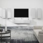 vidaXL Set de muebles de TV 6 pzas madera contrachapada blanco brillo vidaXL Set de muebles de TV 6 pzas madera contrachapada blanco brillo