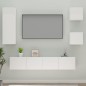 vidaXL Set de muebles de TV 5 pzas madera contrachapada blanco brillo
