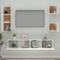 vidaXL Set de muebles de TV 5 pzas madera contrachapada blanco brillo