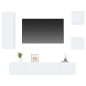 vidaXL Set de muebles de TV 5 pzas madera contrachapada blanco brillo
