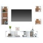 vidaXL Set de muebles de TV 5 pzas madera contrachapada blanco brillo