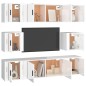 vidaXL Set de muebles de TV 8 pzas madera contrachapada blanco brillo vidaXL Set de muebles de TV 8 pzas madera contrachapada blanco brillo