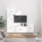 vidaXL Set de muebles de TV 5 pzas madera contrachapada blanco brillo vidaXL Set de muebles de TV 5 pzas madera contrachapada blanco brillo