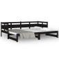 vidaXL Sofá cama extraíble madera maciza de pino negro 2x(90x190) cm vidaXL Sofá cama extraíble madera maciza de pino negro 2x(90x190) cm