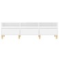 vidaXL Mueble de TV madera contrachapada blanco brillo 150x30x44,5 cm vidaXL Mueble de TV madera contrachapada blanco brillo 150x30x44,5 cm