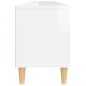 vidaXL Mueble de TV madera contrachapada blanco brillo 150x30x44,5 cm vidaXL Mueble de TV madera contrachapada blanco brillo 150x30x44,5 cm