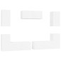 vidaXL Set de muebles de TV 7 pzas madera contrachapada blanco brillo vidaXL Set de muebles de TV 7 pzas madera contrachapada blanco brillo