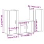 vidaXL Set de muebles de TV 3 pzas madera contrachapada blanco brillo