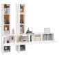 vidaXL Mueble de pared para TV madera contrachapada blanco brillante vidaXL Mueble de pared para TV madera contrachapada blanco brillante