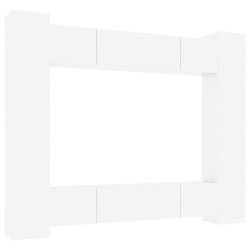 vidaXL Set de muebles de TV 8 pzas madera contrachapada blanco brillo