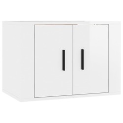 vidaXL Mueble para TV de pared blanco brillante 57x34,5x40 cm