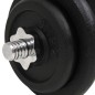 vidaXL Juego de mancuernas hierro fundido 18 piezas 40 kg vidaXL Juego de mancuernas hierro fundido 18 piezas 40 kg
