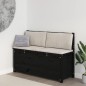 vidaXL Banco de madera maciza de pino negro 110x41x76,5 cm vidaXL Banco de madera maciza de pino negro 110x41x76,5 cm