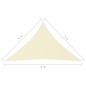vidaXL Toldo de vela triangular tela Oxford color crema 5x5x6 m vidaXL Toldo de vela triangular tela Oxford color crema 5x5x6 m