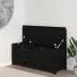 vidaXL Banco de madera maciza de pino negro 110x41x76,5 cm vidaXL Banco de madera maciza de pino negro 110x41x76,5 cm