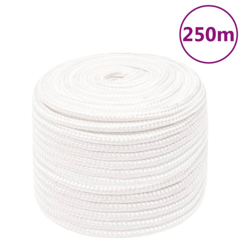 vidaXL Cuerda de barco polipropileno blanco intenso 12 mm 250 m vidaXL Cuerda de barco polipropileno blanco intenso 12 mm 250 m