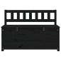 vidaXL Banco de madera maciza de pino negro 110x41x76,5 cm vidaXL Banco de madera maciza de pino negro 110x41x76,5 cm