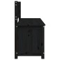 vidaXL Banco de madera maciza de pino negro 110x41x76,5 cm vidaXL Banco de madera maciza de pino negro 110x41x76,5 cm