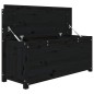 vidaXL Banco de madera maciza de pino negro 110x41x76,5 cm vidaXL Banco de madera maciza de pino negro 110x41x76,5 cm