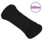 vidaXL Cuerda de trabajo poliéster negro 3 mm 500 m vidaXL Cuerda de trabajo poliéster negro 3 mm 500 m