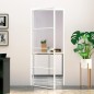 vidaXL Puerta de interior vidrio templado y aluminio blanco 83x201,5cm vidaXL Puerta de interior vidrio templado y aluminio blanco 83x201,5cm