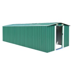 vidaXL Caseta de jardín metal verde 257x580x181 cm