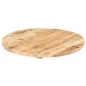 vidaXL Superficie de mesa redonda madera maciza de mango 25-27 mm 80cm vidaXL Superficie de mesa redonda madera maciza de mango 25-27 mm 80cm