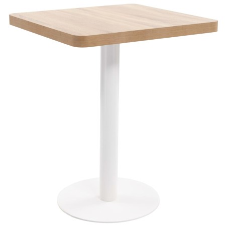 vidaXL Mesa de bistró MDF marrón claro 60x60 cm 