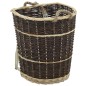 vidaXL Cesto de leña con correas transporte sauce natural 44,5x37x50cm vidaXL Cesto de leña con correas transporte sauce natural 44,5x37x50cm