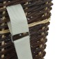 vidaXL Cesto de leña con correas transporte sauce natural 44,5x37x50cm vidaXL Cesto de leña con correas transporte sauce natural 44,5x37x50cm