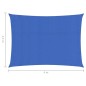 vidaXL Toldo de vela HDPE azul 160 g/m² 2,5x4 m vidaXL Toldo de vela HDPE azul 160 g/m² 2,5x4 m