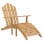vidaXL Silla Adirondack con reposapiés de madera maciza de teca vidaXL Silla Adirondack con reposapiés de madera maciza de teca