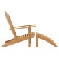 vidaXL Silla Adirondack con reposapiés de madera maciza de teca vidaXL Silla Adirondack con reposapiés de madera maciza de teca