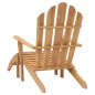 vidaXL Silla Adirondack con reposapiés de madera maciza de teca vidaXL Silla Adirondack con reposapiés de madera maciza de teca