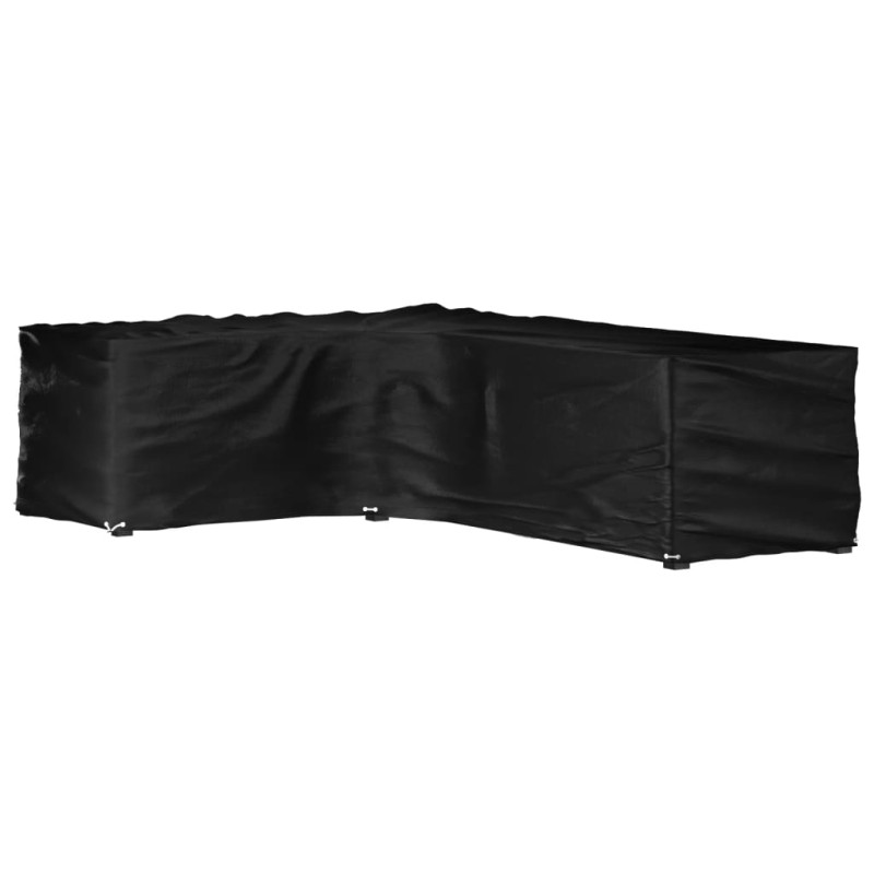 vidaXL Funda para muebles de jardín forma de L 16 ojales 210x260x80 cm vidaXL Funda para muebles de jardín forma de L 16 ojales 210x260x80 cm