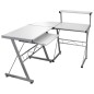 vidaXL Escritorio de esquina madera contrachapada blanco 132x112x99 cm vidaXL Escritorio de esquina madera contrachapada blanco 132x112x99 cm